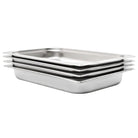 Warmhoudschalen van roestvrij staal inclusief levering bevat - 530 x 325 x 65 mm - Warmhoudschalen