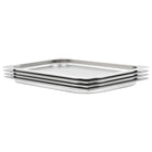 Warmhoudschalen van roestvrij staal inclusief levering bevat - 530 x 325 x 20 mm - Warmhoudschalen