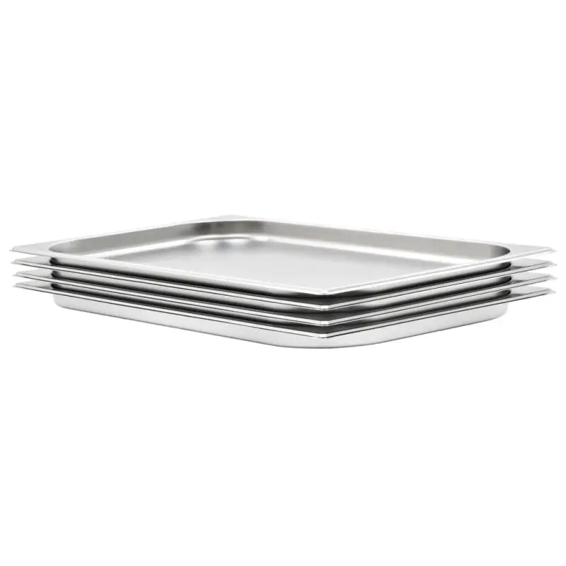Warmhoudschalen van roestvrij staal inclusief levering bevat - 530 x 325 x 20 mm - Warmhoudschalen