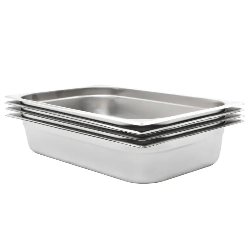 Warmhoudschalen van roestvrij staal inclusief levering bevat - 530 x 325 x 100 mm - Warmhoudschalen
