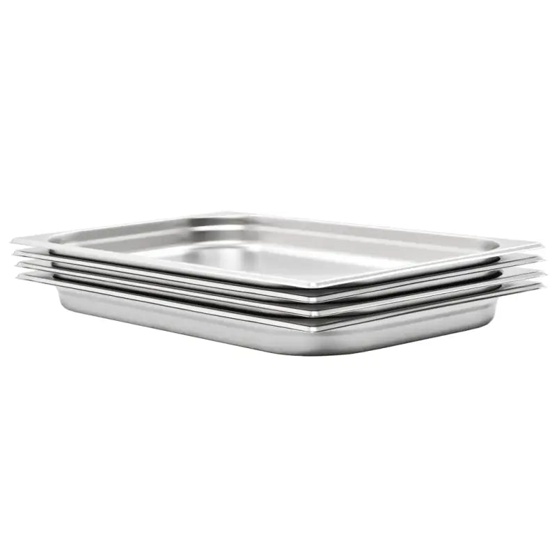 Warmhoudschalen van roestvrij staal inclusief levering bevat - 530 x 325 x 40 mm - Warmhoudschalen