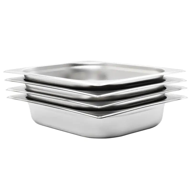 Warmhoudschalen van roestvrij staal voor in de horeca levering bevat - 325 x 265 x 65 mm - Warmhoudschalen
