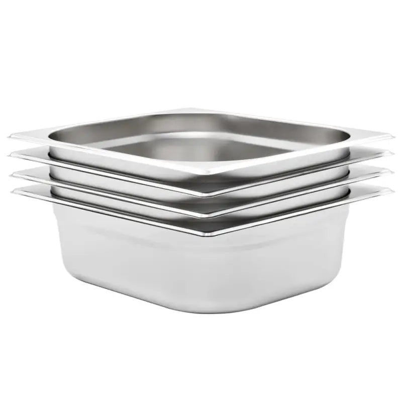 Warmhoudschalen van roestvrij staal voor in de horeca levering bevat - 325 x 265 x 100 mm - Warmhoudschalen