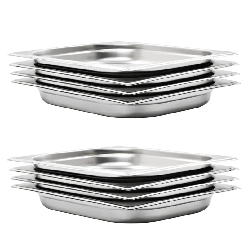 Warmhoudschalen van roestvrij staal voor in de horeca levering bevat - 325 x 265 x 40 mm - Warmhoudschalen