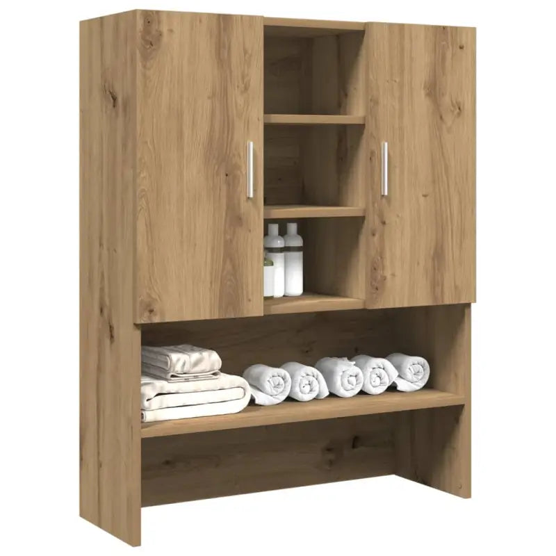 Wasmachinekast voor extra opbergruimte in de badkamer - artisanaal eikenkleurig - Accessoires voor wasmachines & drogers