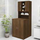 Wasmachinekast voor extra opbergruimte in de badkamer - bruin eikenkleur - Accessoires voor wasmachines & drogers