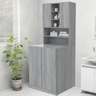Wasmachinekast voor extra opbergruimte in de badkamer - Grijs sonoma - Accessoires voor wasmachines & drogers