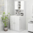 Wasmachinekast voor extra opbergruimte in de badkamer - Hoogglans wit - Accessoires voor wasmachines & drogers