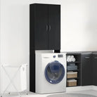 Wasmachinekast voor extra opbergruimte in de badkamer - Zwart eiken - Accessoires voor wasmachines & drogers
