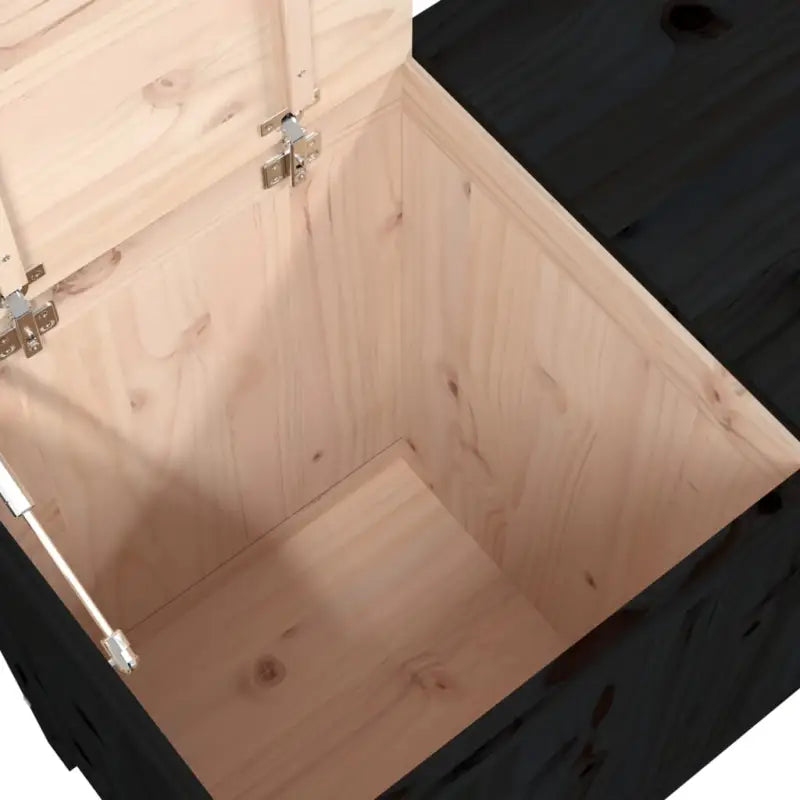 Wasmand van massief grenenhout met houten poten en hydraulische gaslift - Wasmanden