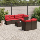 Waterdichte tas met grijs materiaal en gepoedercoat staal voor buiten gebruik - Bruin / 3x midden + Tafel + 4x hoek