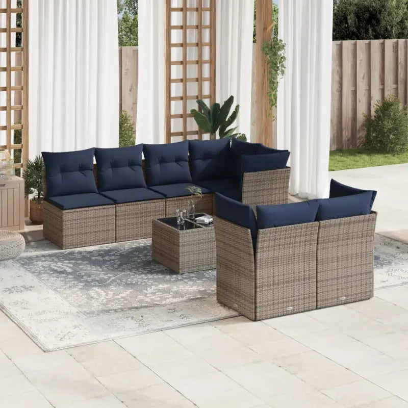 Waterdichte tas met grijs materiaal en gepoedercoat staal voor buiten gebruik - Grijs / 3x midden + Tafel + 4x hoek