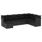 Waterdichte tas voor loungeset in zwart materiaal en gepoedercoat staal - Tuinsets