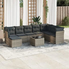 Waterdichte tas voor loungeset in zwart materiaal en gepoedercoat staal - Grijs / Met tafel - Tuinsets