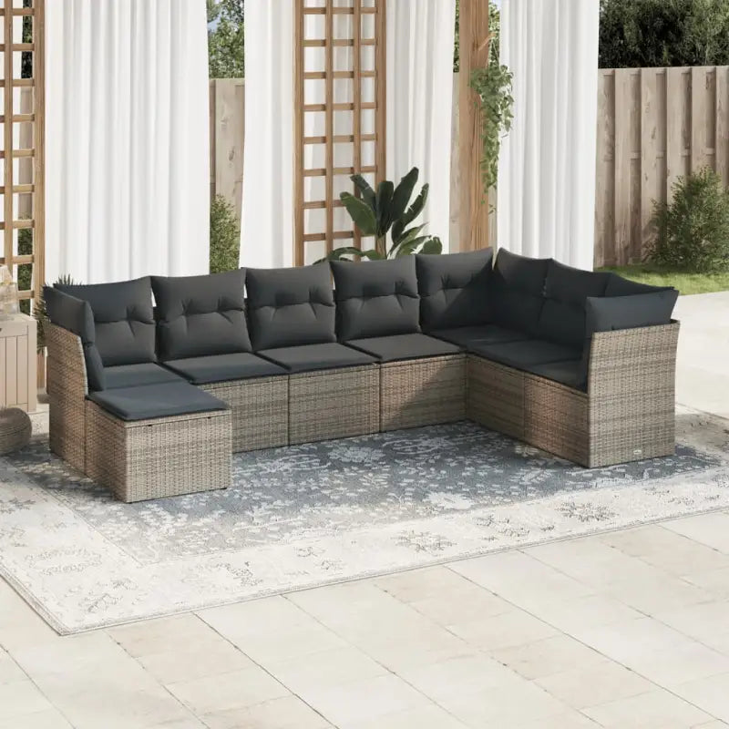 Waterdichte tas voor loungeset in zwart materiaal en gepoedercoat staal - Grijs / Zonder tafel - Tuinsets