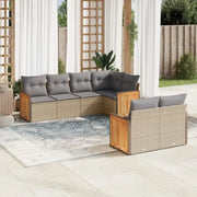 Waterdichte zak loungeset in beige materiaal en gepoedercoat staal - Tuinsets