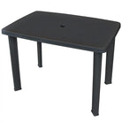 Weerbestendige kunststof tuintafel voor buitengebruik - Antraciet / 101 x 68 x 72 cm / 1 - Tuintafels
