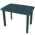 Weerbestendige kunststof tuintafel voor buitengebruik - Groen / 101 x 68 x 72 cm / 1 - Tuintafels