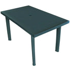 Weerbestendige kunststof tuintafel voor buitengebruik - Groen / 126 x 76 x 72 cm / 1 - Tuintafels