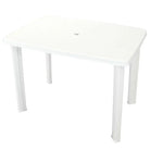 Weerbestendige kunststof tuintafel voor buitengebruik - Wit / 101 x 68 x 72 cm / 1 - Tuintafels