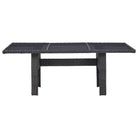 Weerbestendige Rattan Tuintafel met Glazen Blad en Stalen Frame - Tuintafels