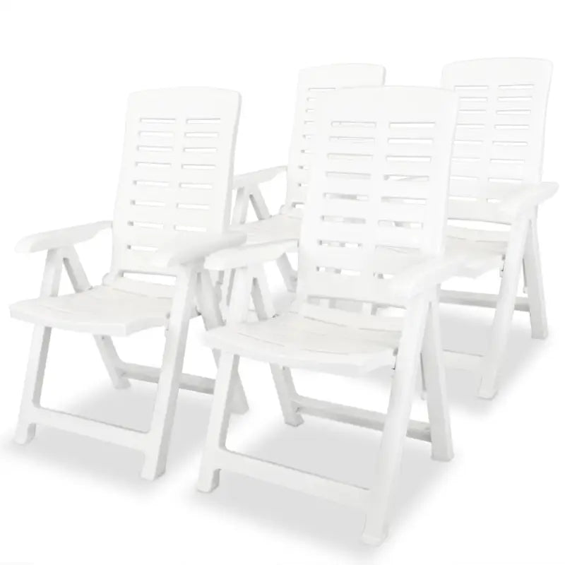 Weerbestendige tuinstoelen levering bevat voor comfortabel tuinplezier - Wit / 4 - Tuinstoelen