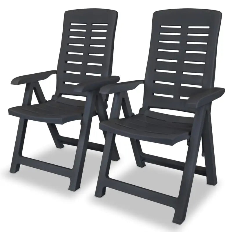 Weerbestendige tuinstoelen levering bevat voor comfortabel tuinplezier - Antraciet / 2 - Tuinstoelen