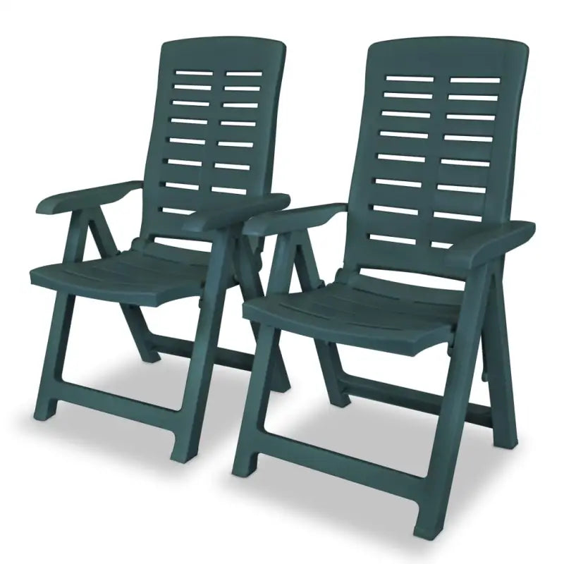 Weerbestendige tuinstoelen levering bevat voor comfortabel tuinplezier - Groen / 2 - Tuinstoelen