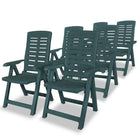 Weerbestendige tuinstoelen levering bevat voor comfortabel tuinplezier - Groen / 6 - Tuinstoelen