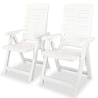 Weerbestendige tuinstoelen levering bevat voor comfortabel tuinplezier - Wit / 2 - Tuinstoelen