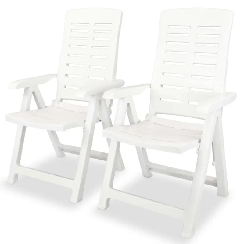 Weerbestendige tuinstoelen levering bevat voor comfortabel tuinplezier - Wit / 2 - Tuinstoelen