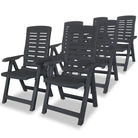 Weerbestendige tuinstoelen levering bevat voor comfortabel tuinplezier - Antraciet / 6 - Tuinstoelen