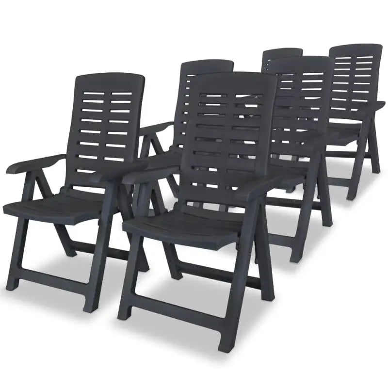 Weerbestendige tuinstoelen levering bevat voor comfortabel tuinplezier - Antraciet / 6 - Tuinstoelen