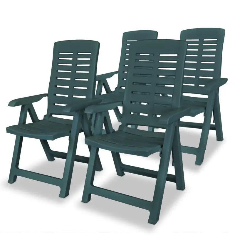 Weerbestendige tuinstoelen levering bevat voor comfortabel tuinplezier - Groen / 4 - Tuinstoelen