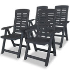 Weerbestendige tuinstoelen levering bevat voor comfortabel tuinplezier - Antraciet / 4 - Tuinstoelen