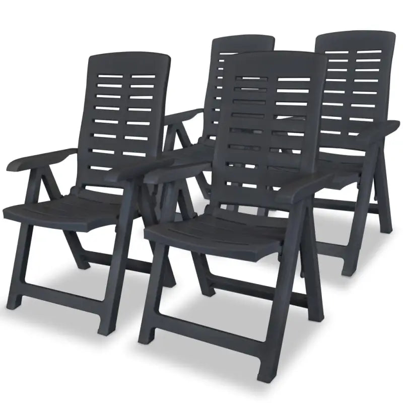 Weerbestendige tuinstoelen levering bevat voor comfortabel tuinplezier - Antraciet / 4 - Tuinstoelen
