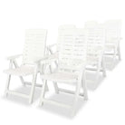 Weerbestendige tuinstoelen levering bevat voor comfortabel tuinplezier - Wit / 6 - Tuinstoelen