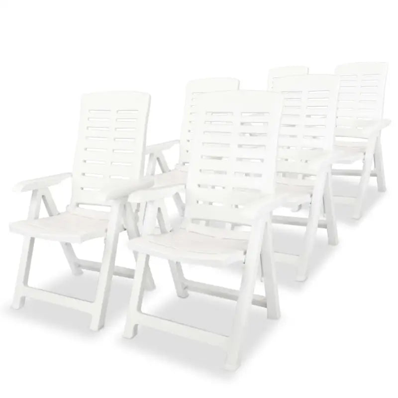 Weerbestendige tuinstoelen levering bevat voor comfortabel tuinplezier - Wit / 6 - Tuinstoelen
