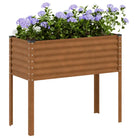 Weervast staal plantenbak voor tuin balkon en terras decoratie - Cortenstaal/Bruin / 100 x 41 x 90 cm / 1 - Bloempotten