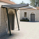 Wees voorzichtig met de buitenluifel van gepoedercoat aluminium - Blauw en wit / 3.5 x 2.5 m / 1 - Zonwering