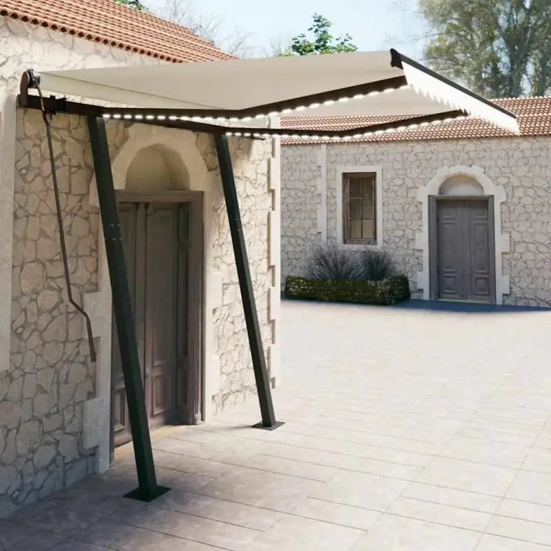Wees voorzichtig met de buitenluifel van gepoedercoat aluminium - Crème / 3.5 x 2.5 m / 1 - Zonwering