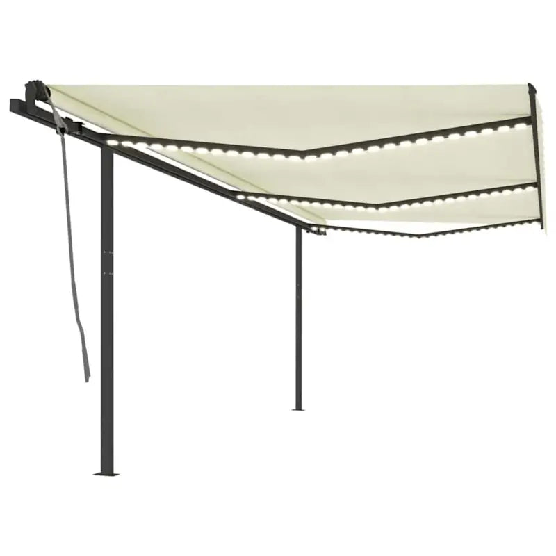 Wees voorzichtig met de buitenluifel van gepoedercoat aluminium - Crème / 6 x 3 m / 1 - Zonwering