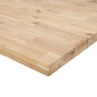 Werkbank in massief acaciahout met gepoedercoate metalen structuur - Bruin en wit / 100 x 60 x (73-99.5) cm / 1