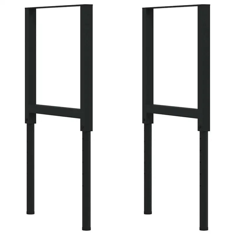 Werkbank van massief eikenhout en gepoedercoat metaal met groot werkgebied - Werkbanken