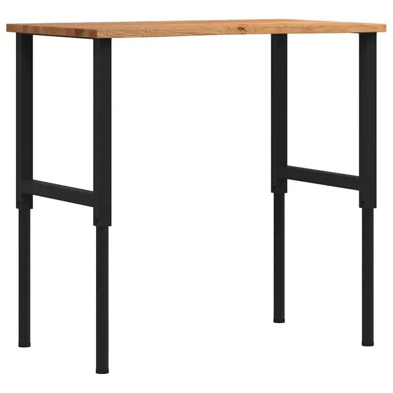 Werkbank van massief eikenhout en gepoedercoat metaal met groot werkgebied - Werkbanken