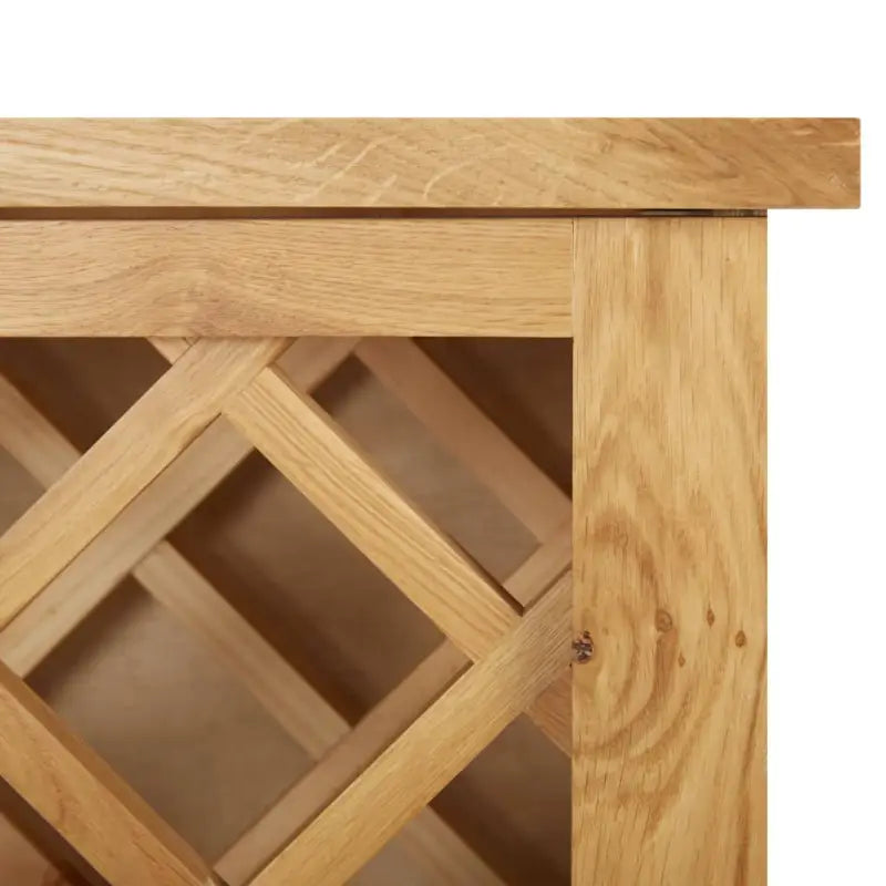 Wijnrek van massief eikenhout met natuurlijke afwerking voor stijl en functionaliteit - Bruin / 1 - Wijnrekken