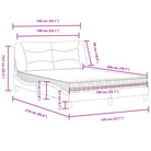 Wit materiaal bed met multiplex lattenbodem en 22d pu-schuim matras - Bedden & bedframes