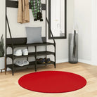 Zacht vloerkleed van polyester met STANDARD 100 op schadelijke stoffen - Rood / Ø 100 cm - Vloerkleden