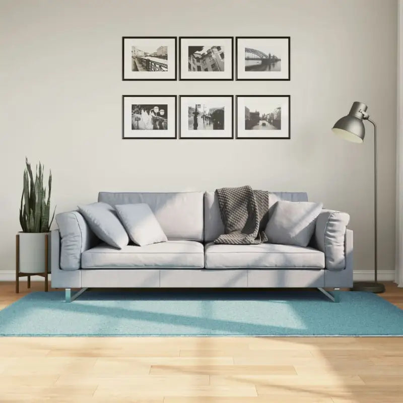 Zacht vloerkleed van polyester met STANDARD 100 op schadelijke stoffen - Groen / 100 x 200 cm - Vloerkleden