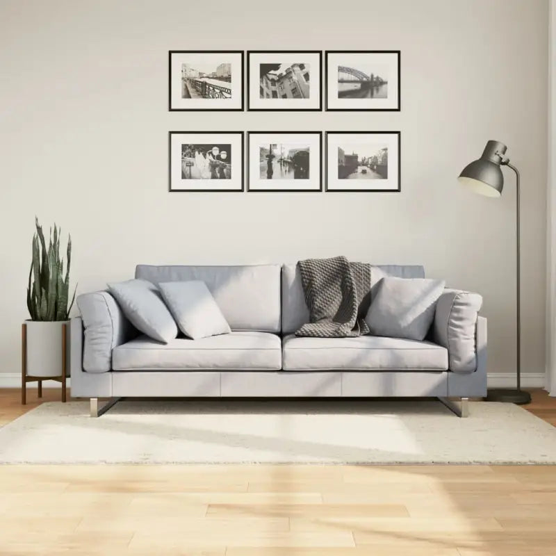Zacht vloerkleed van polyester met STANDARD 100 op schadelijke stoffen - Beige / 100 x 200 cm - Vloerkleden